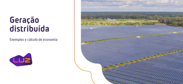 Fazenda solar representando geração distribuída