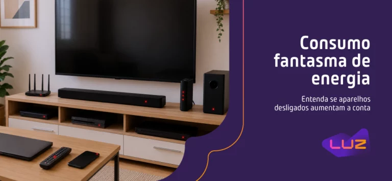 Aparelhos eletrônicos em stand-by representando consumo fantasma de energia