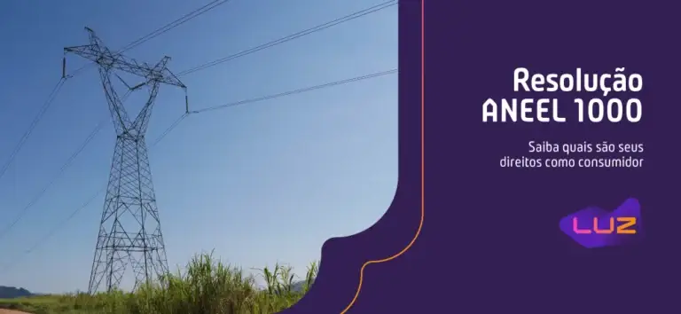 Poste de energia representando resolução ANEEL 1000