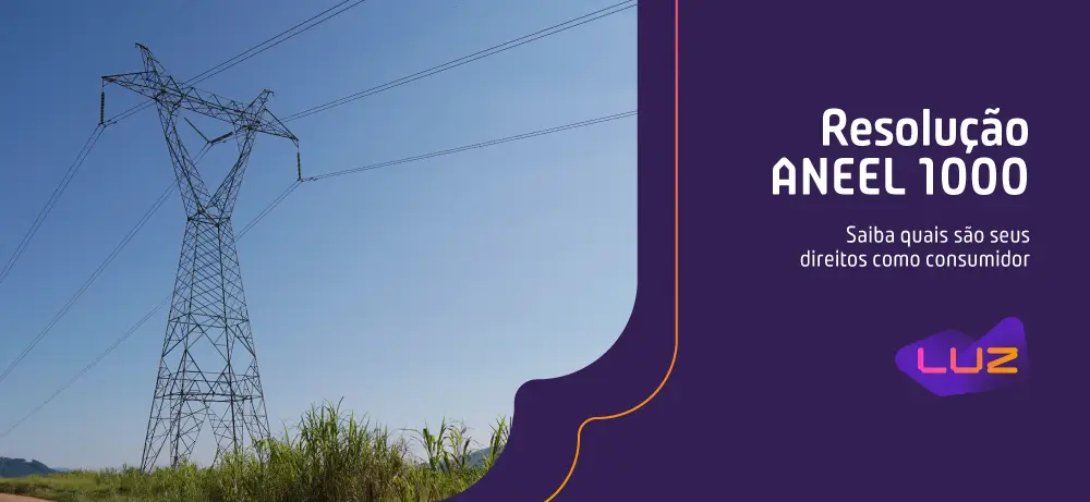 Poste de energia representando resolução ANEEL 1000